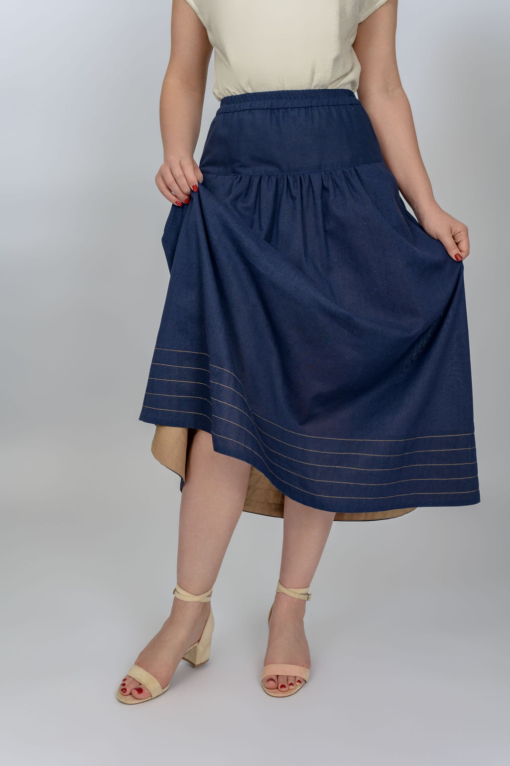 Юбка  70% лен+30% хлопок