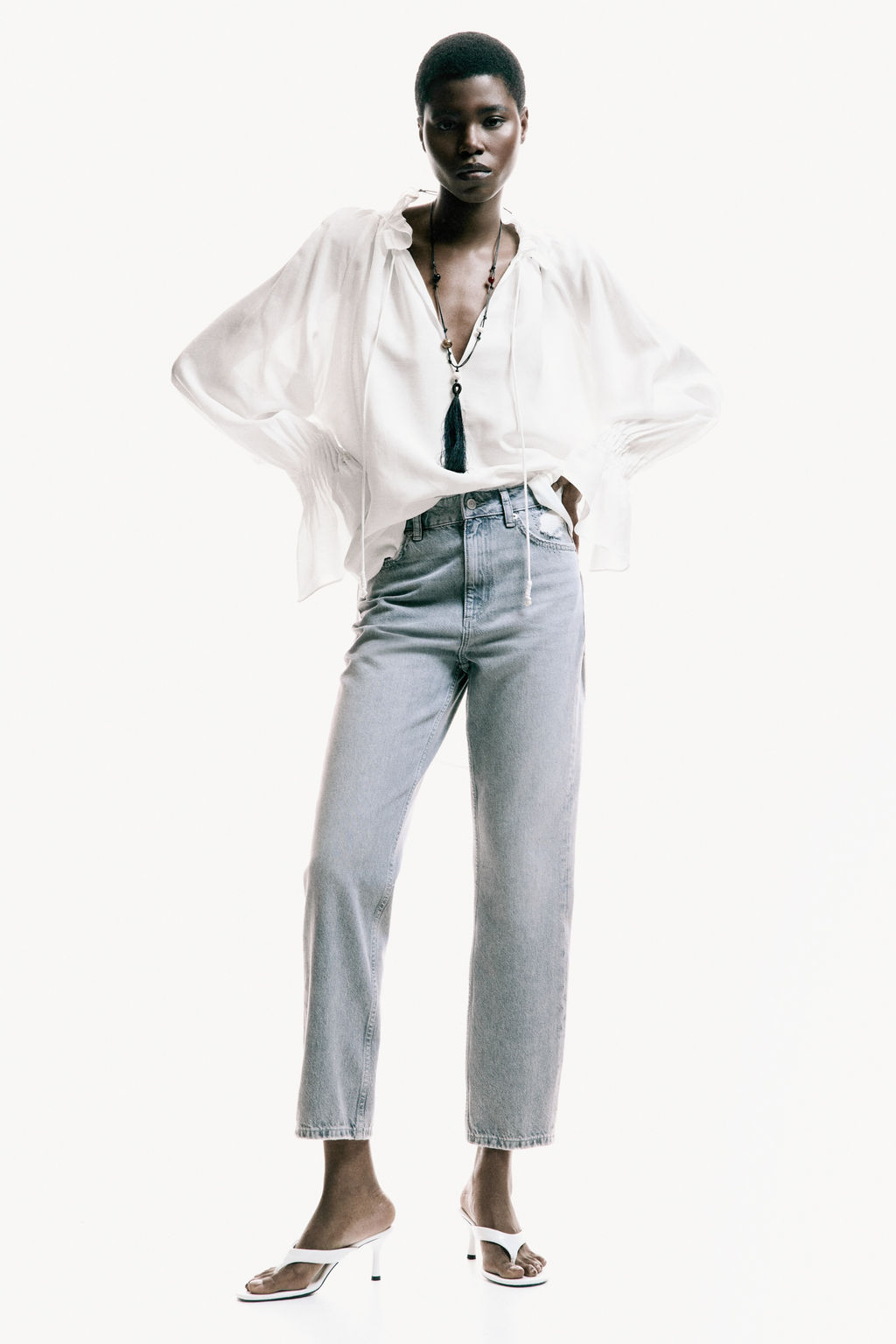Mom High Waist Ankle Jeans - H&m фото 5