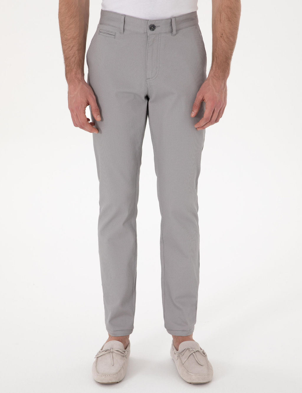 Gri Slim Fit Kanvas Pantolon - Pierre cardin фото 2