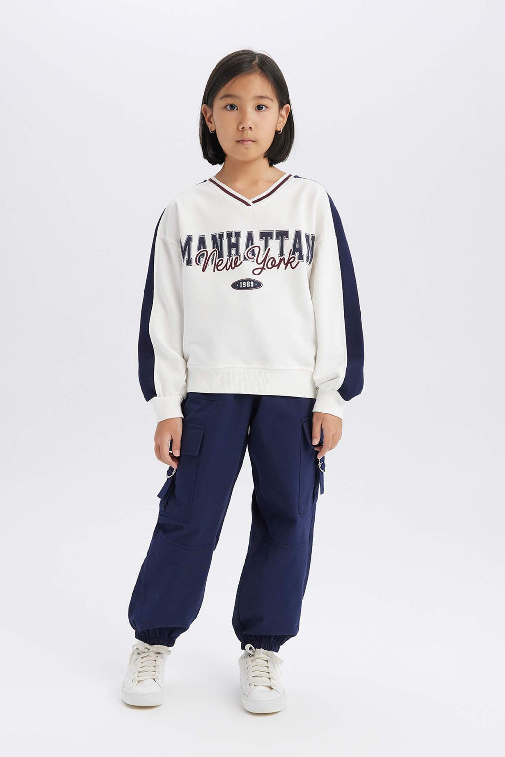 K?z Cocuk Parasut Kargo Jogger Paca Pamuklu Pantolon - Defacto фото 2