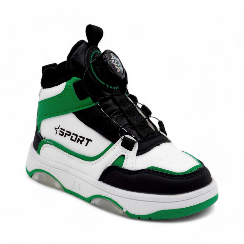 LED-Ботинки В7775-7 бело зеленые