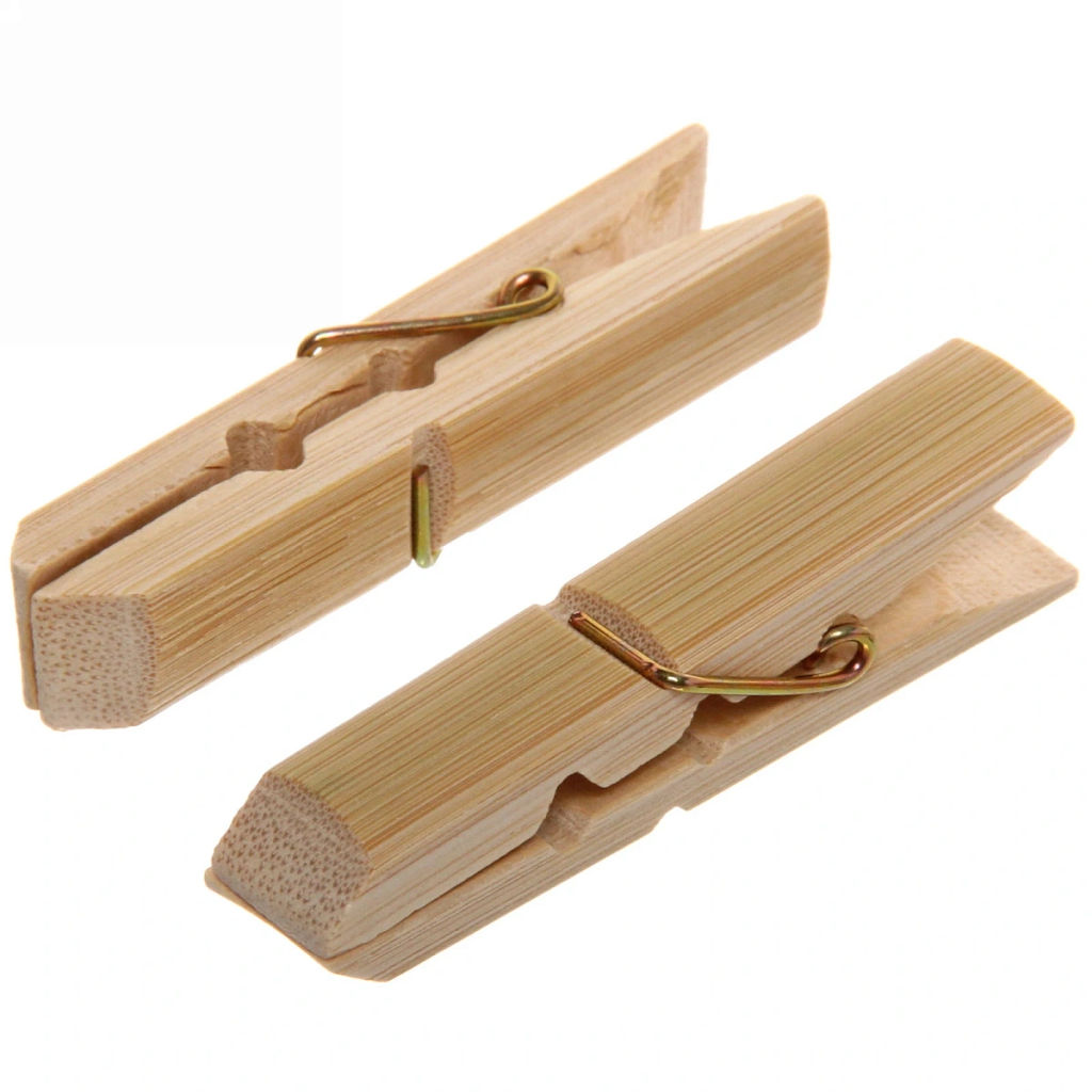 Цена за 5 шт. Прищепки бельевые Селфи бамбук (20шт) 7см