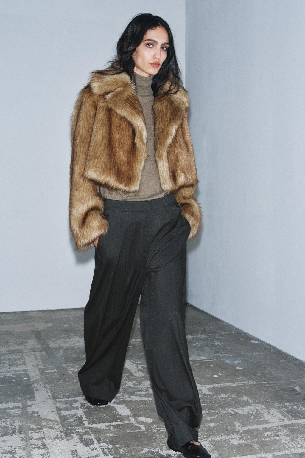 SHORT FAUX FUR JACKET ZW COLLECTION