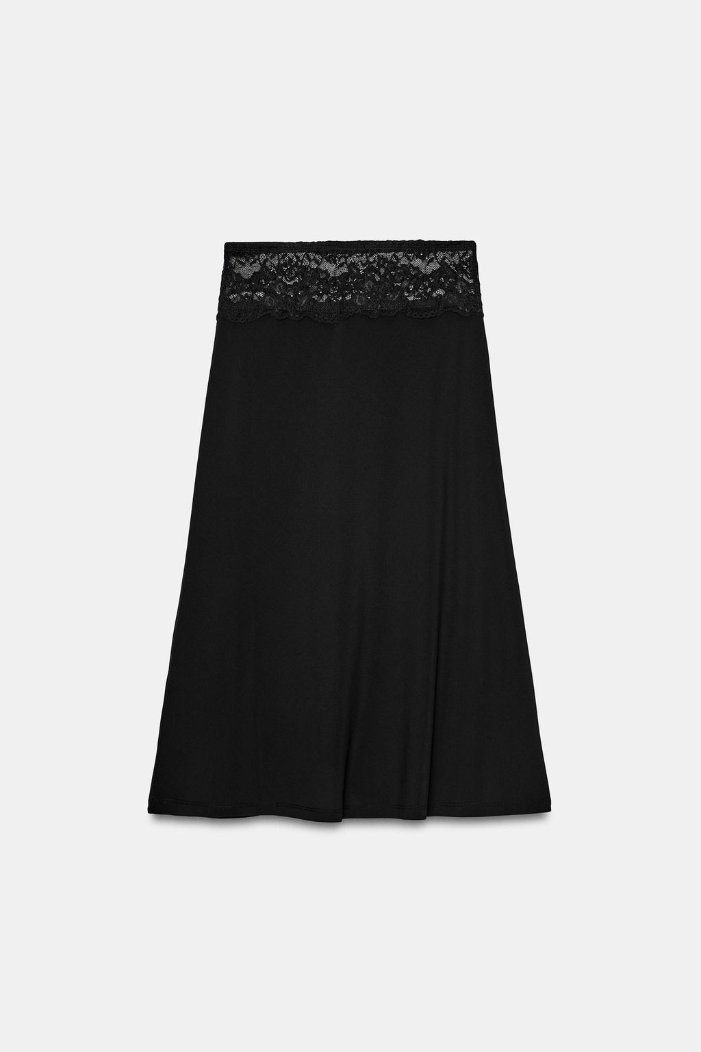 FALDA COMBINADA ENCAJE / Negro - Zara фото 7