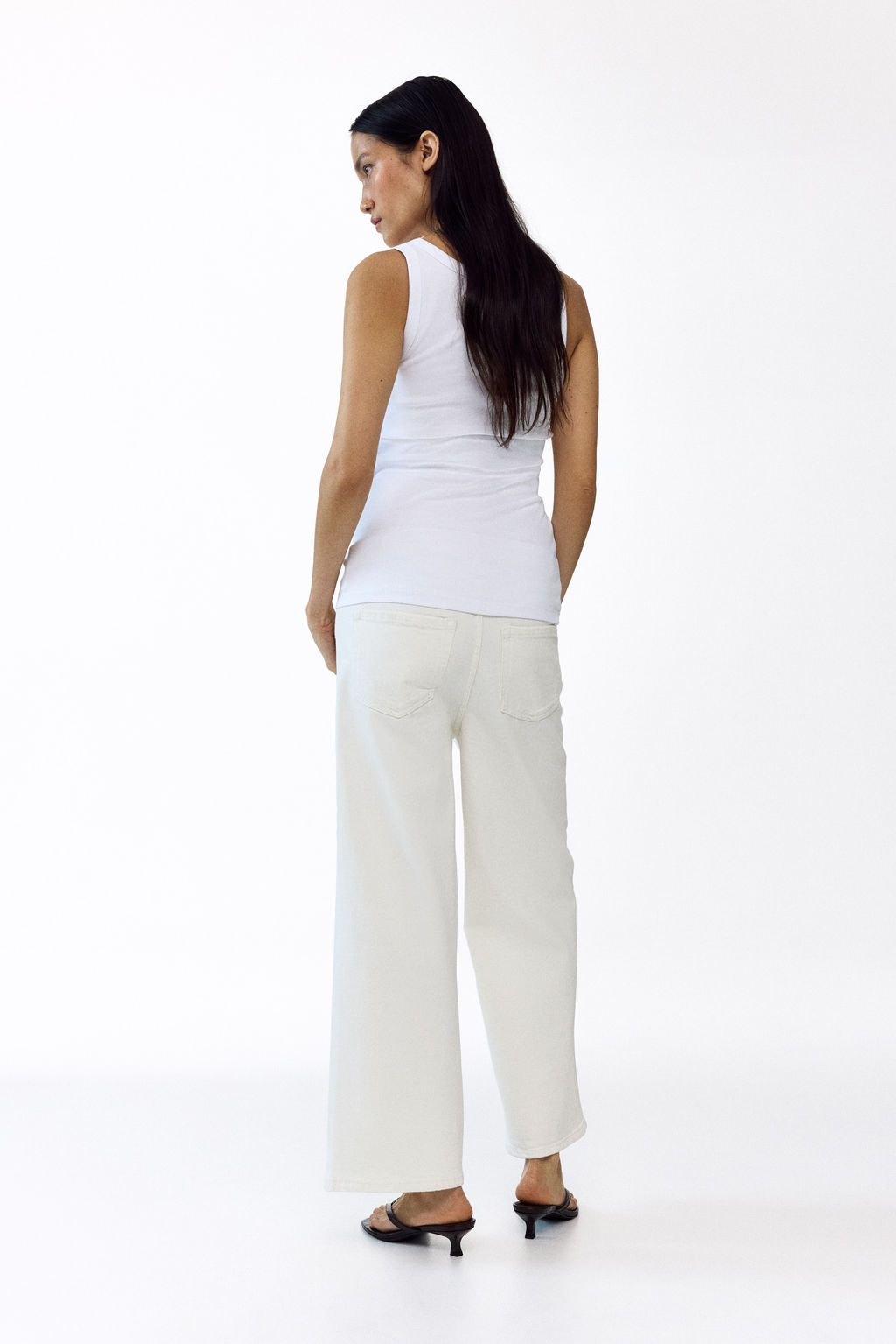 MAMA Wide Low Waist Ankle Jeans - H&m фото 10