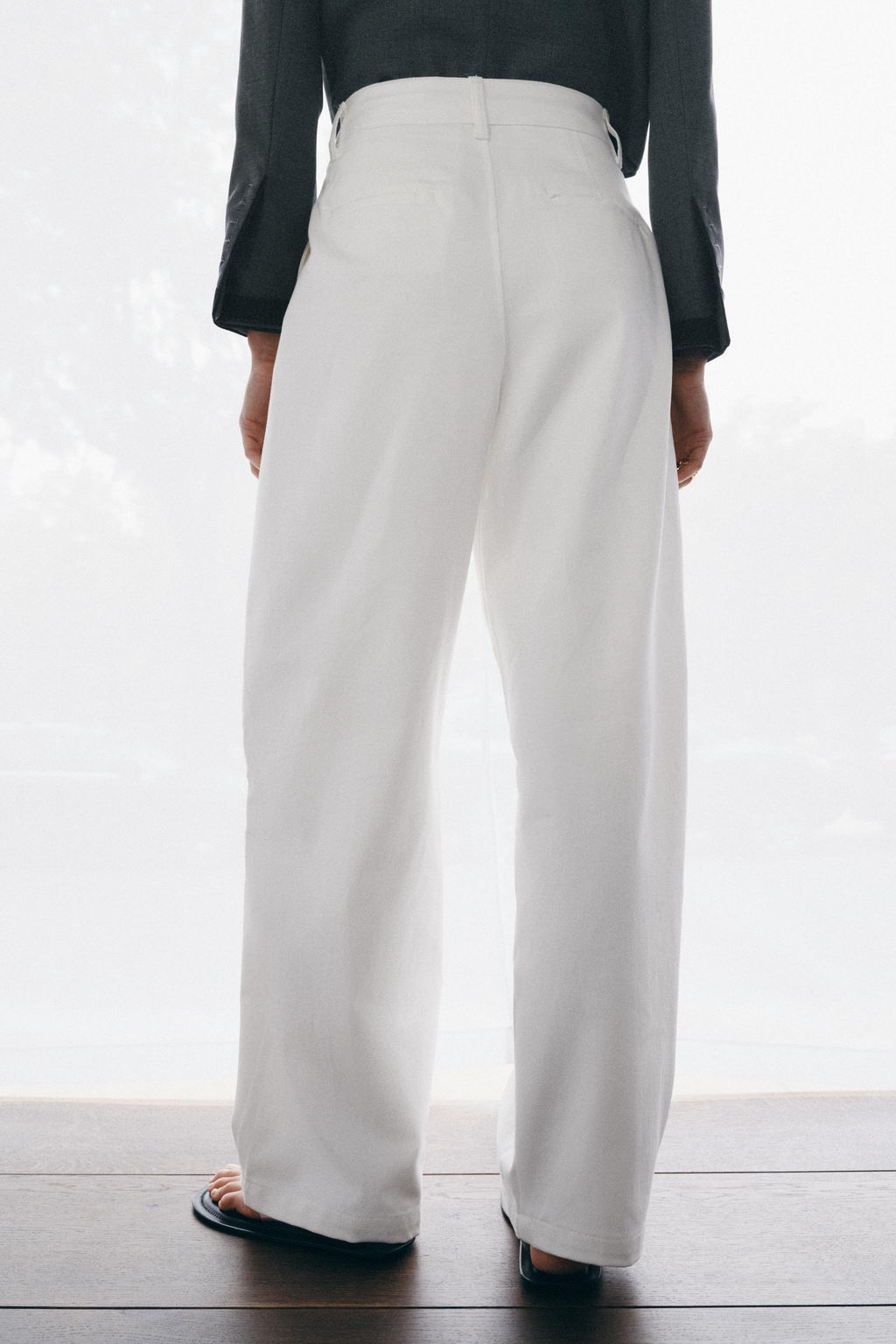 PANTAL?N BARREL ZW COLLECTION / Blanco