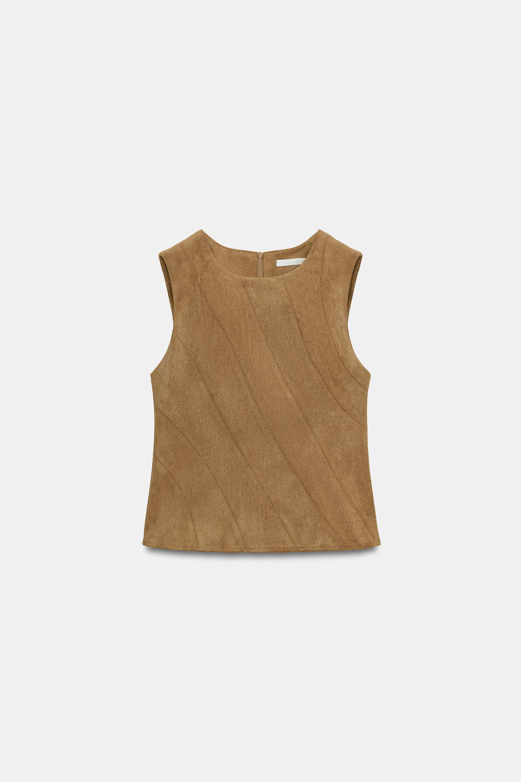 TOP EFECTO ANTE / Camel medio - Zara фото 6