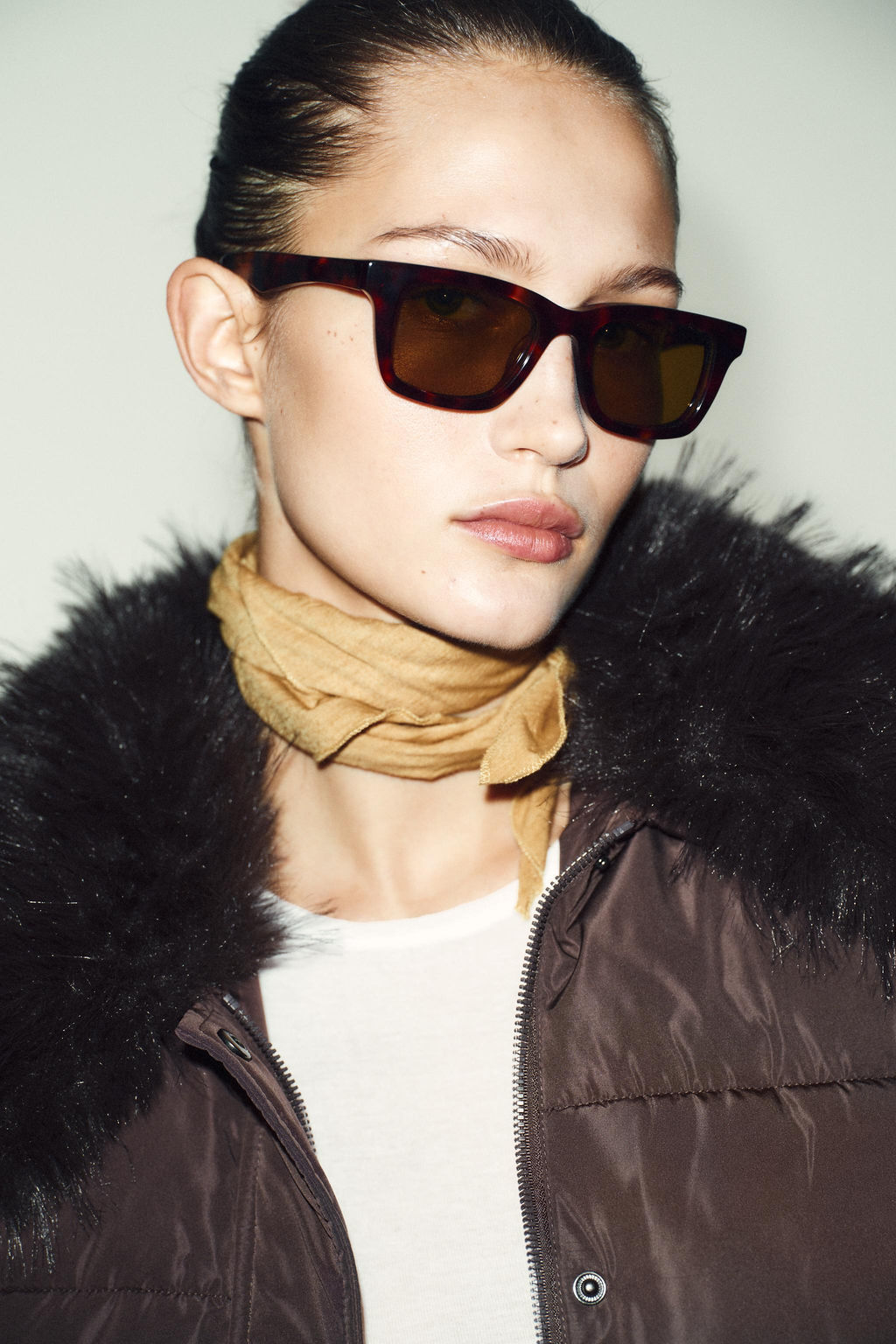 QUILTED BOMBER JACKET WITH FAUX FUR LAPEL - Zara фото 13