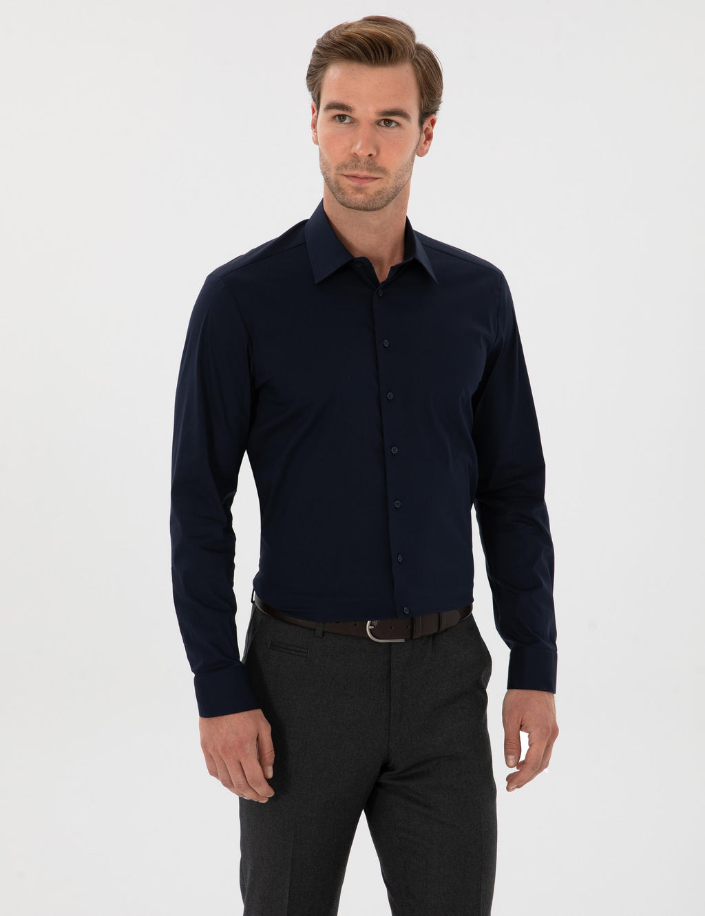 Lacivert Slim Fit Pamuk Kar___ml_ G_mlek - Cacharel фото 3