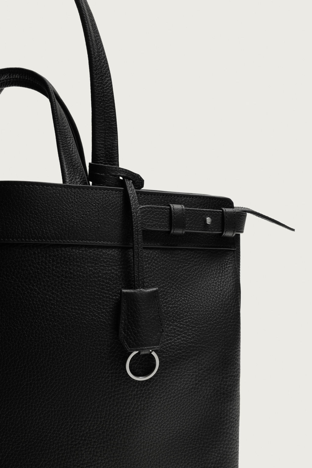 BOLSO SHOPPER PIEL / Negro - Zara фото 5