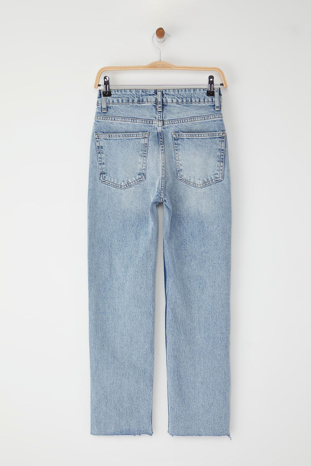 Ac?k Mavi Normal Bel Duz Kesim Comfort Straight Jeans TWOSS25JE00097 - Trendyolmilla фото 7