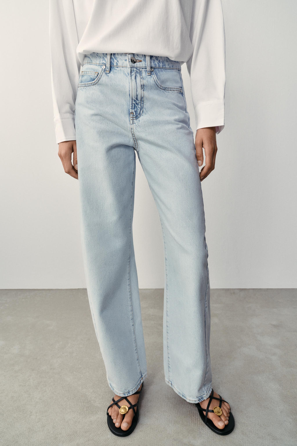 JEANS Z1975 BARREL TIRO ALTO / Azul claro - Zara фото 2