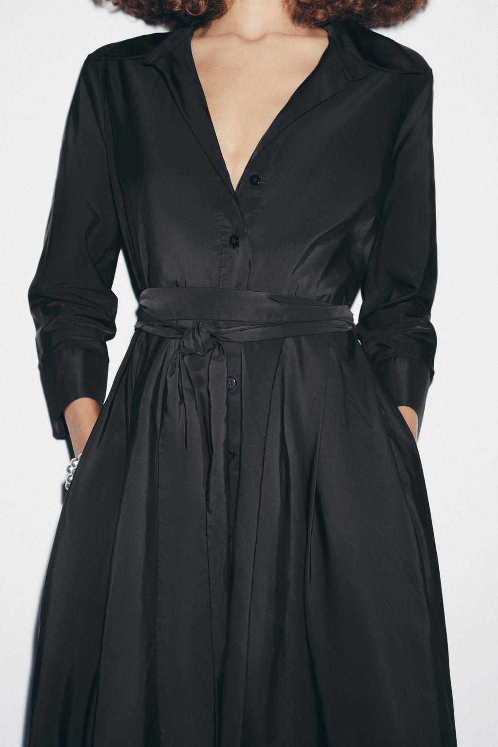 ZW COLLECTION MIDI SHIRT DRESS - Zara фото 4
