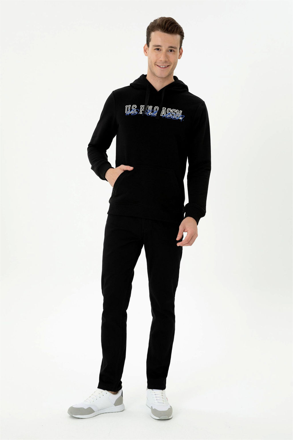 U. S. Polo Assn / Мужские черные брюки из плотной ткани - U.s. polo assn фото 3