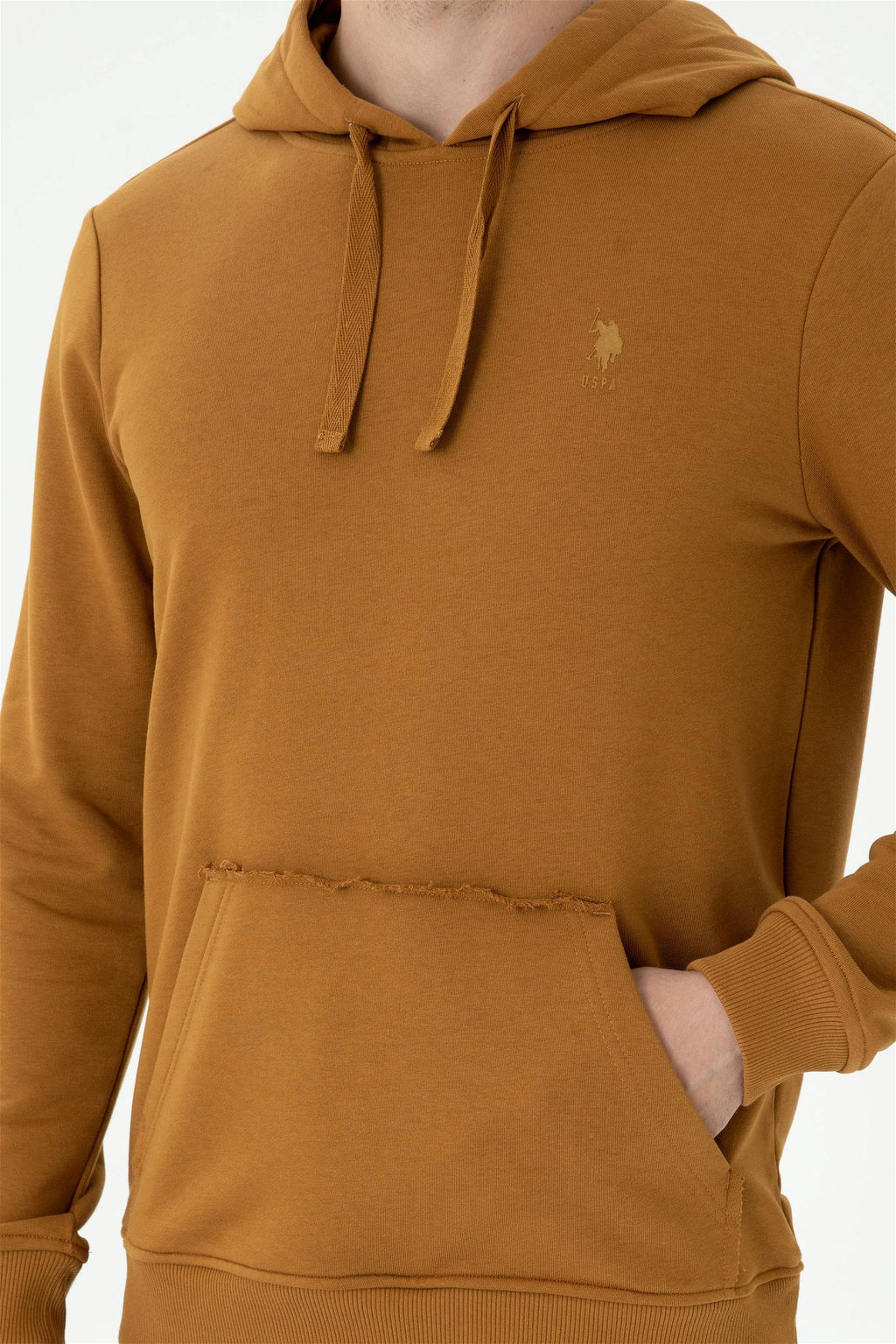 U. S. Polo Assn Мужская толстовка с капюшоном кокосового цвета - U.s. polo assn фото 6