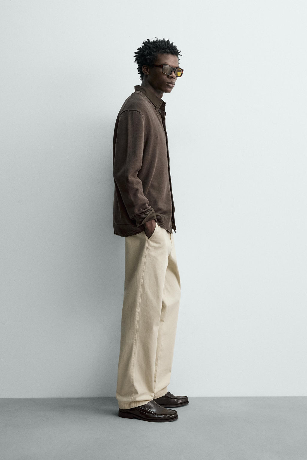 C?RDIGAN REGULAR FIT ALGOD?N / Marr?n - Zara фото 4