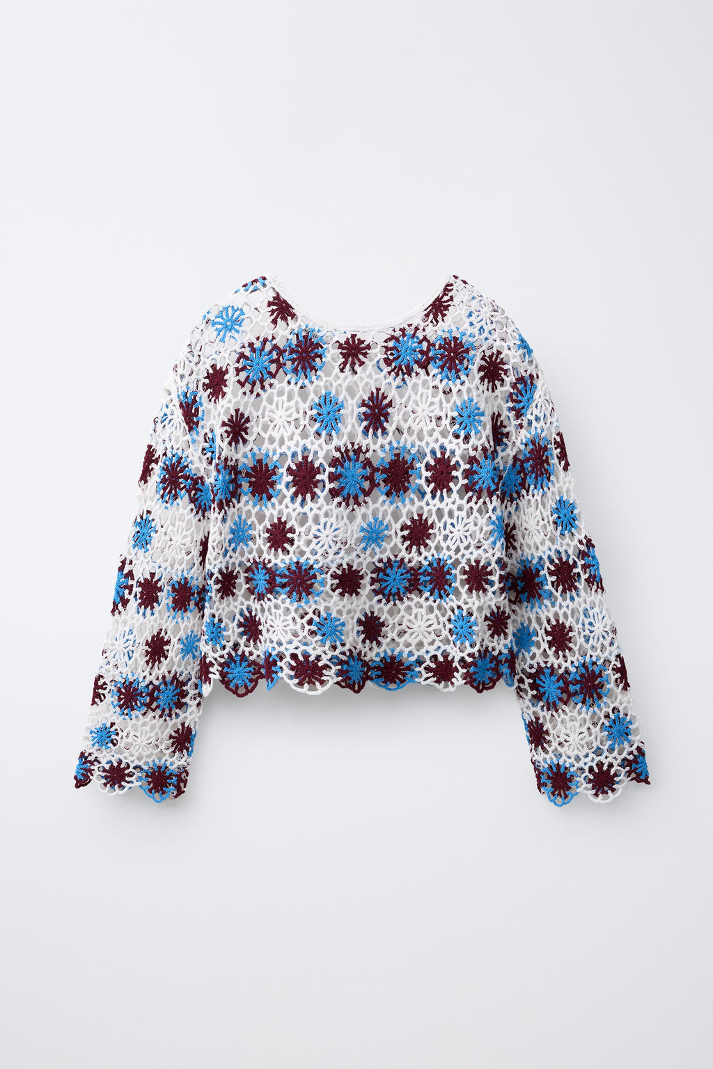 JERSEY PUNTO CROCHET FLORES / Multicolor - Zara фото 2