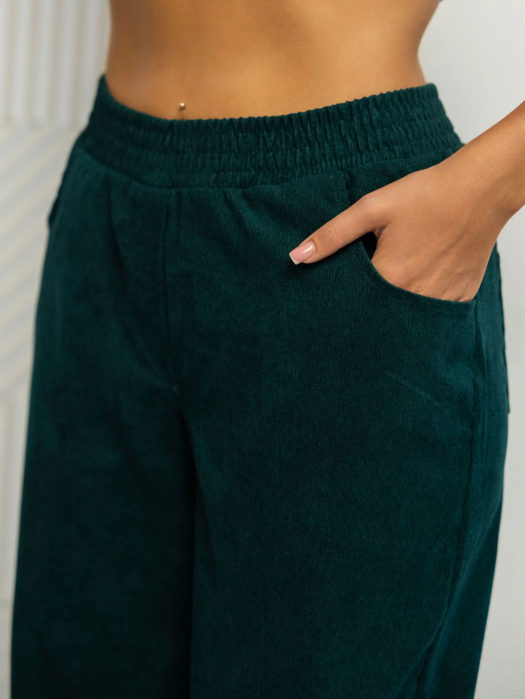 Брюки женские, цвет зеленый