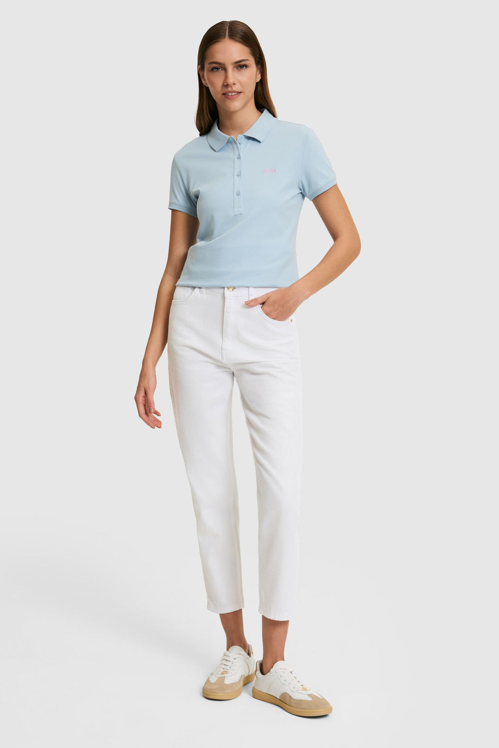 Kad_n A__k Mavi Polo Yaka Basic Ti__rt - U.s. polo assn фото 6