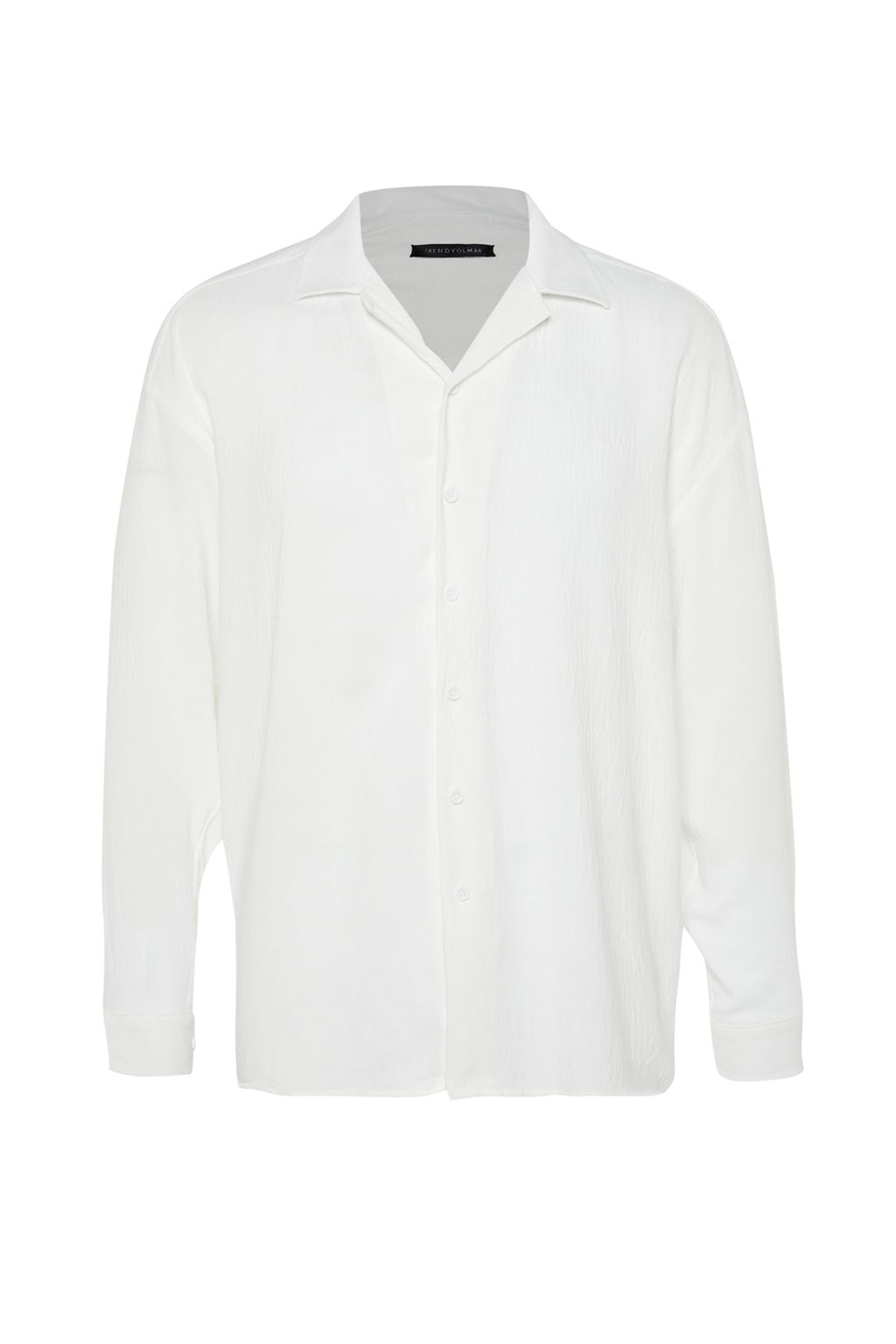 TRENDYOL MAN Beyaz Oversize Fit Apas Yaka Yazl?k Keten Gorunumlu Gomlek TMNSS23GO00053 - Trendyolmilla фото 11