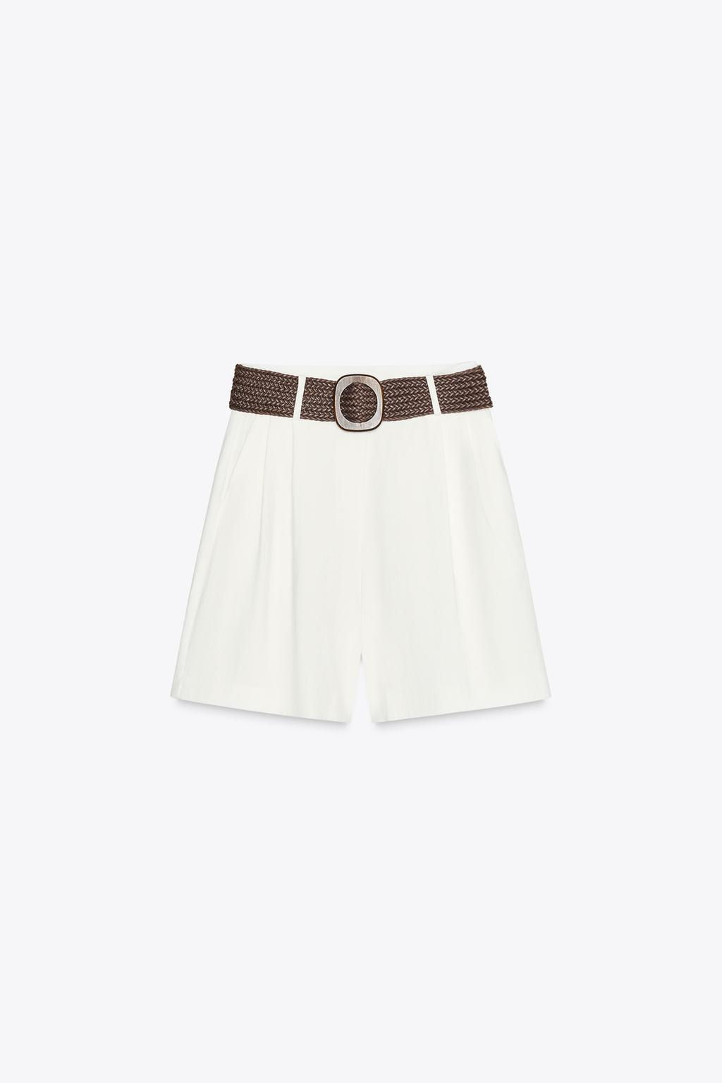 BERMUDA SHORTS WITH DARTS AND BELT - Zara фото 28