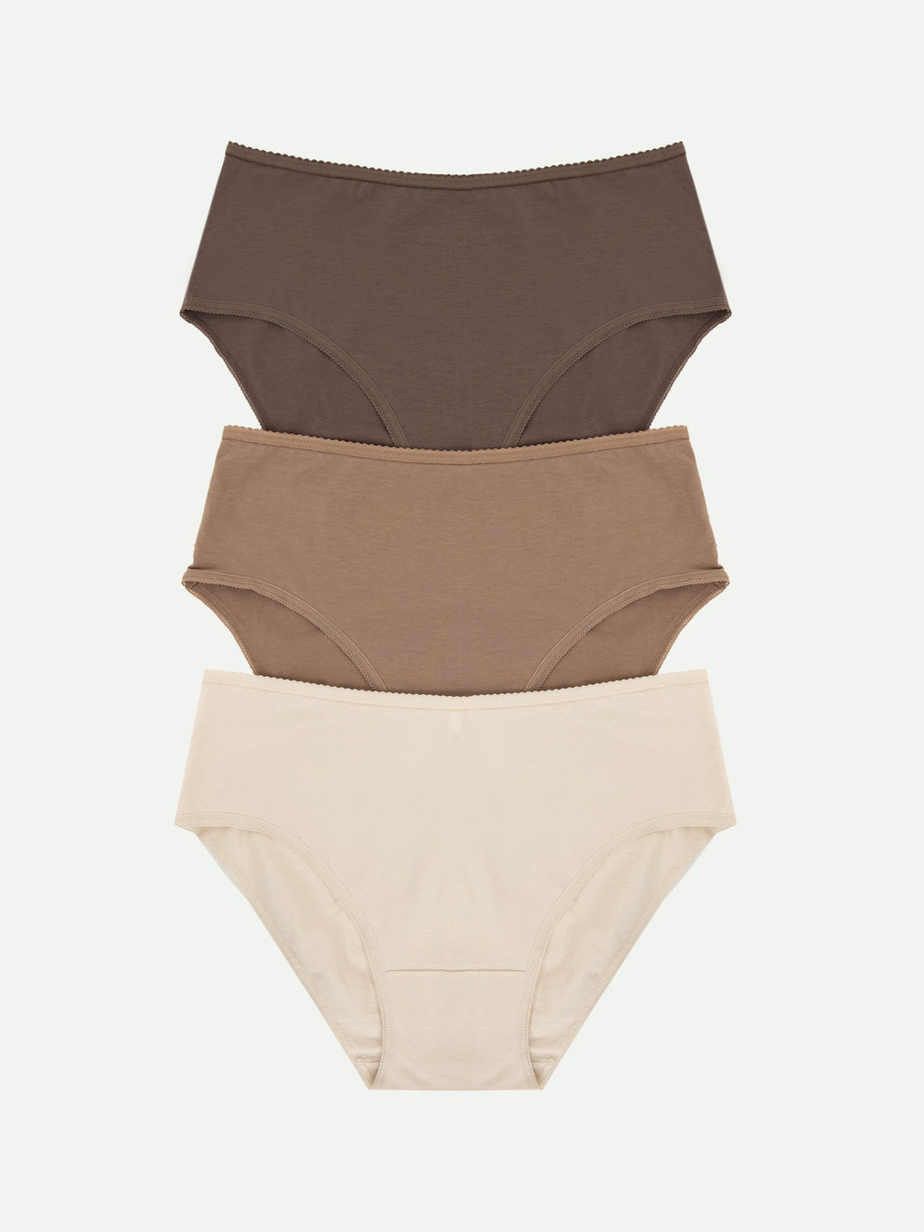 Цена за 2 штуки! Трусы женские макси набор (3 шт.) в бежевых цветах - Mark formelle фото 8