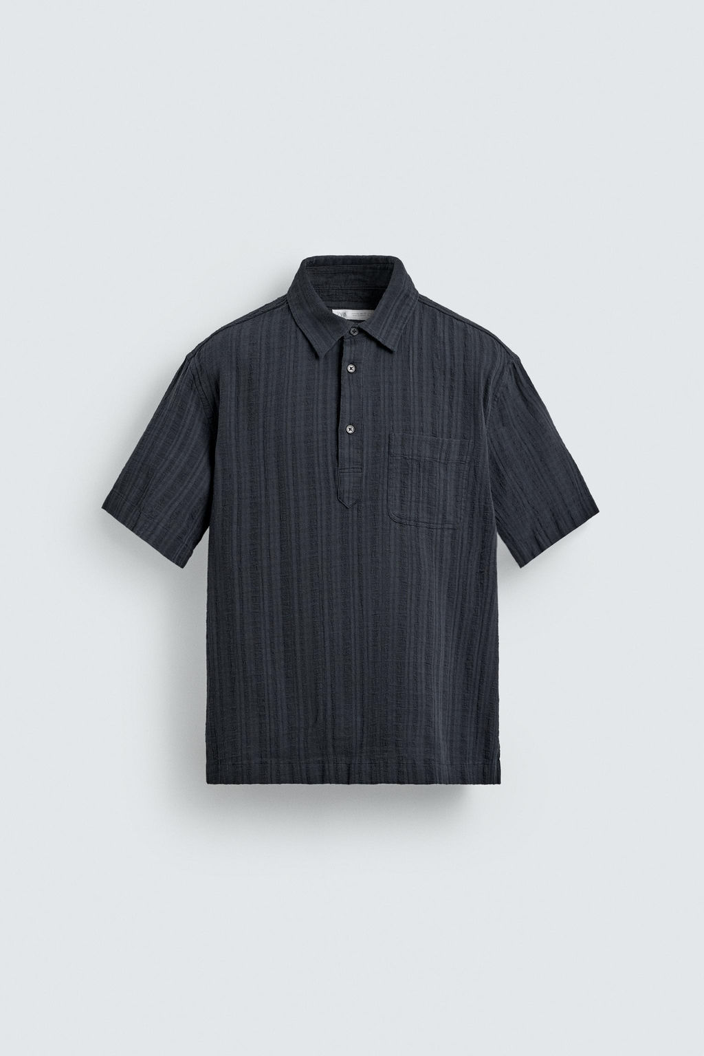 CAMISA POLO ESTRUCTURA RAYAS / Marino - Zara фото 7