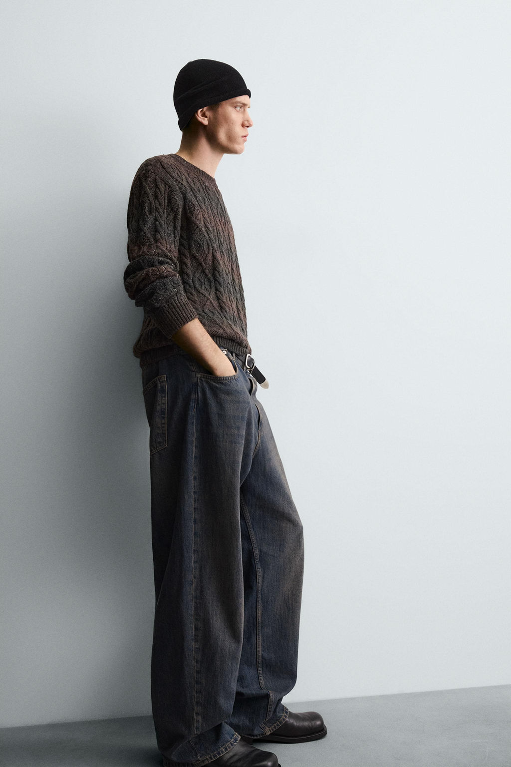 TEXTURED CABLE-KNIT JUMPER - Zara фото 6