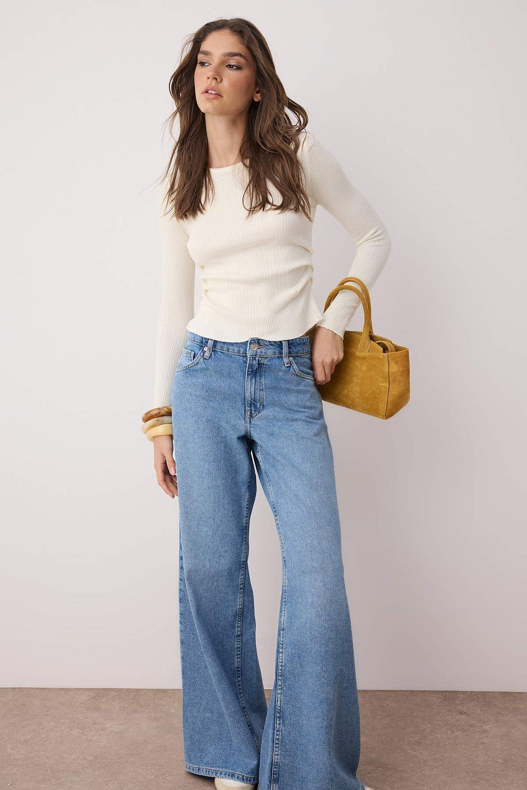 Kemik Merserize Gorunumlu Premium Iplik/Ozel Iplik Drape/Buzgu Detayl? Triko Kazak TWOAW26KZ00041 - Trendyolmilla фото 2