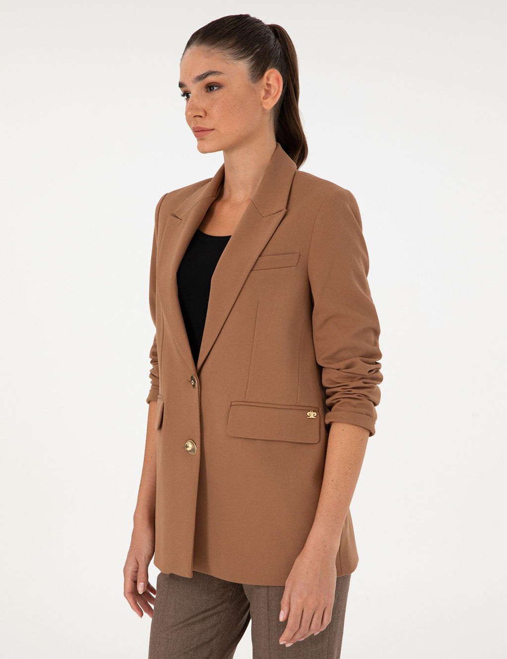 Kahverengi Comfort Fit Ceket