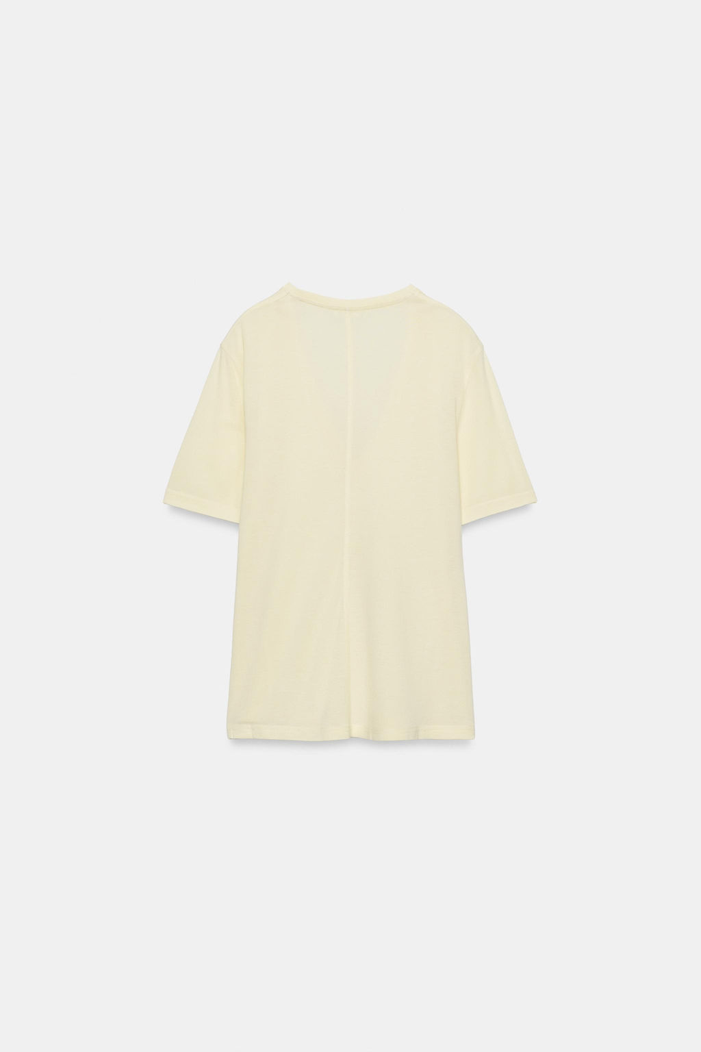 CAMISETA ESCOTE PICO FLUIDA / Amarillo