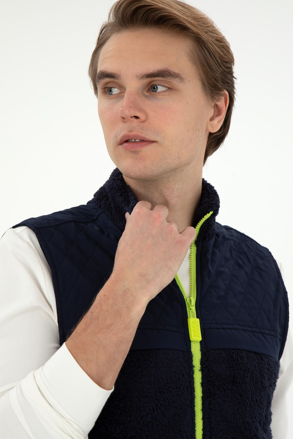 Мужской темно-синий вязаный кардиган Неожиданная скидка в корзине - U.s. polo assn фото 2