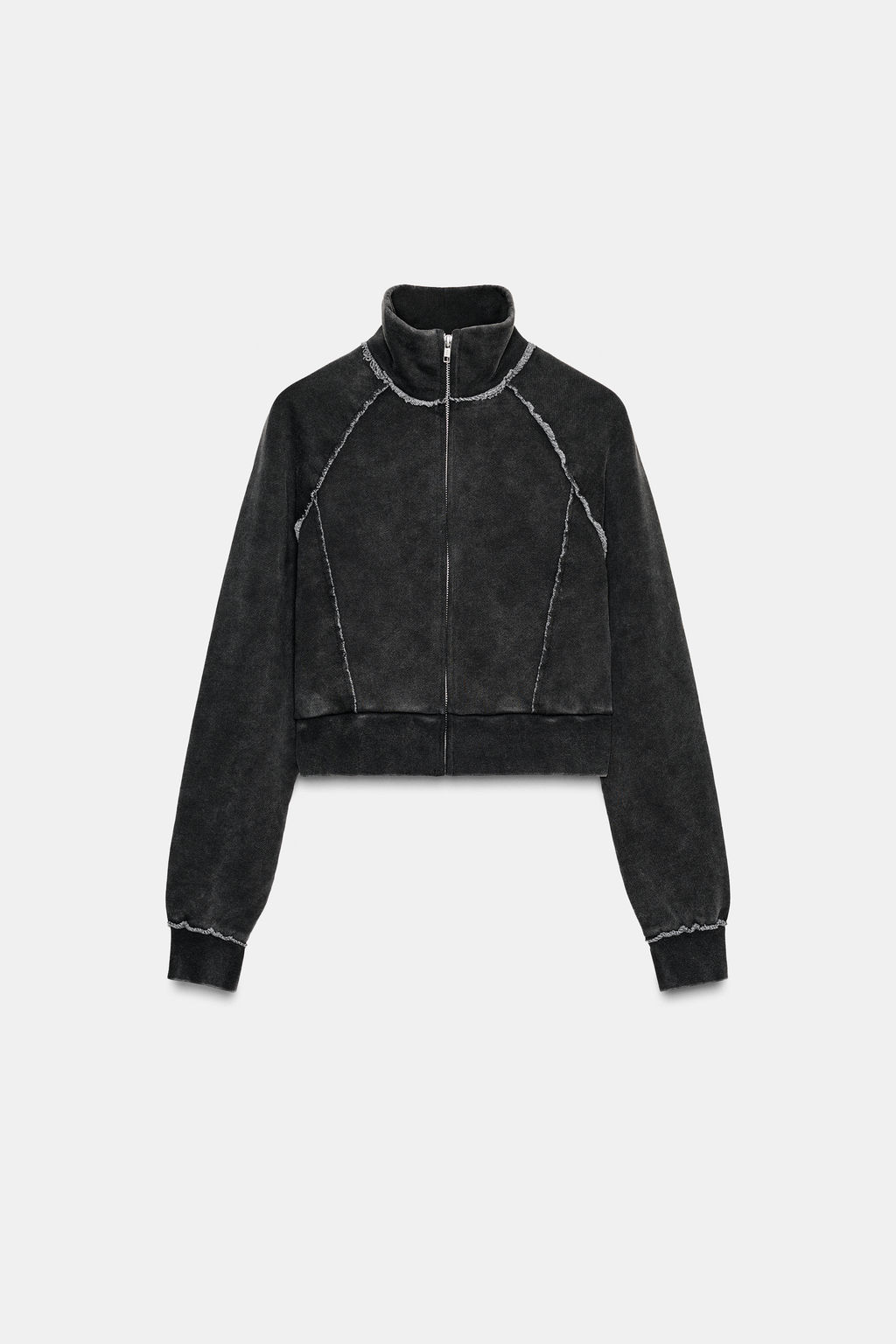 SHORT SWEATSHIRT WITH SEAMS - Zara фото 4