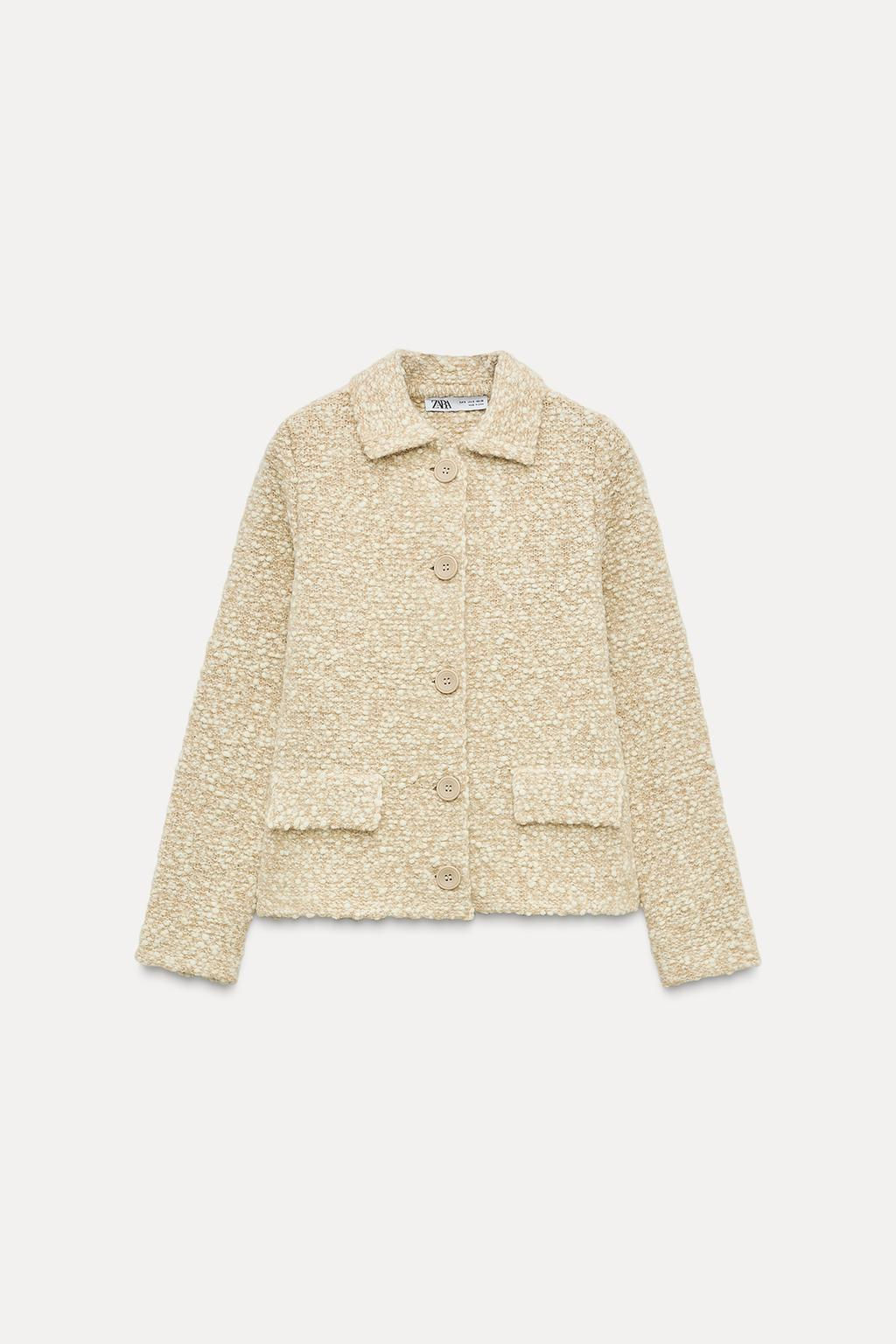 WOOL BLEND KNIT CARDIGAN - Zara фото 3