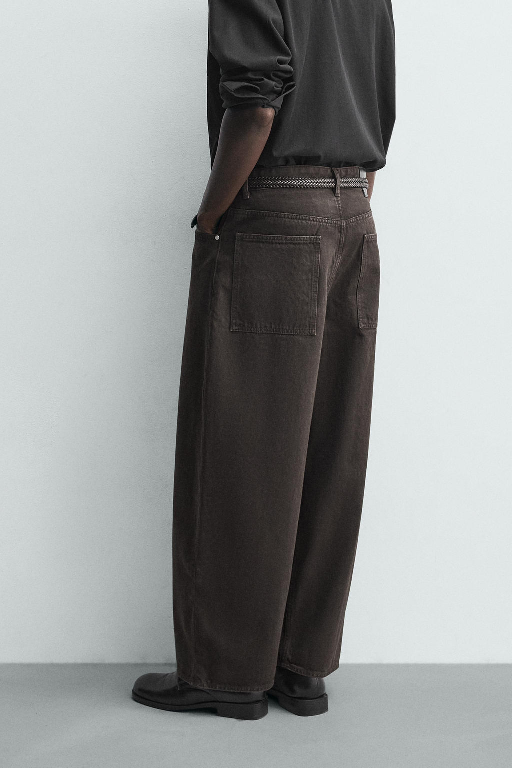 JEANS WIDE FIT / Marr?n - Zara фото 12