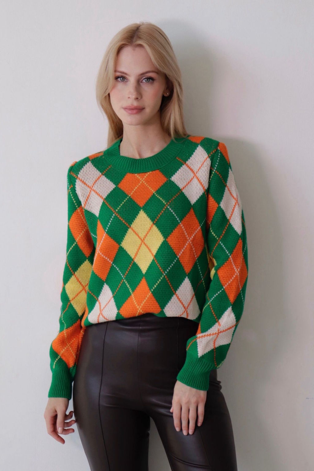 10664 Джемпер с ромбами зелёный - Martichelli фото 12
