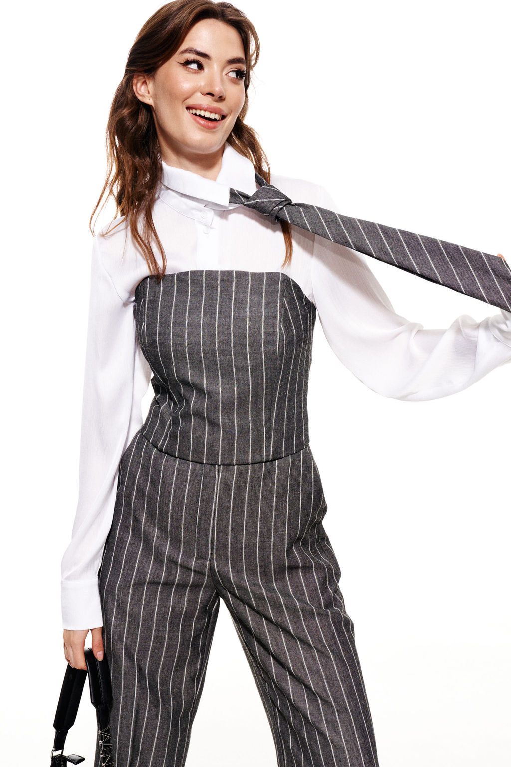 Костюм трехпредметный (блузка+брюки+галстук) - Elletto фото 14