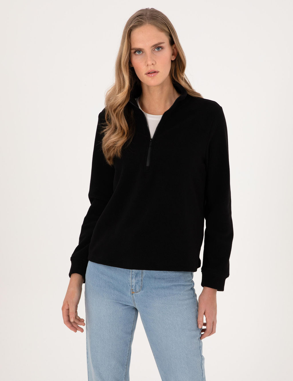 Siyah Comfort Fit Sweatshirt - Pierre cardin фото 3