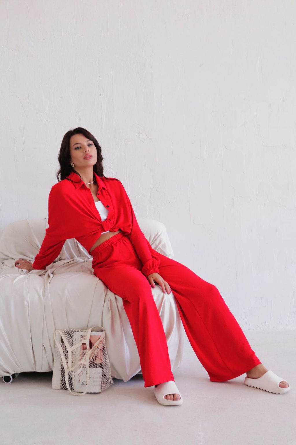 9599 Костюм в пижамном стиле красный - Martichelli фото 10