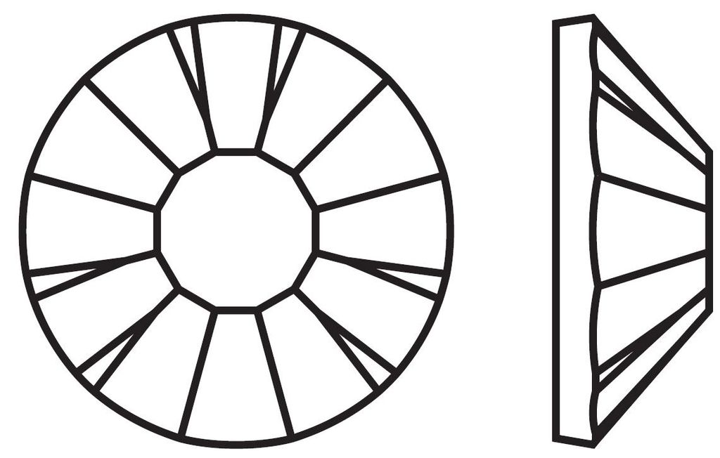 Страз неклеевой PRECIOSA 438-11-618 s SS30 Crystal 6.5 мм стекло 72 шт в пакете белый (crystal)