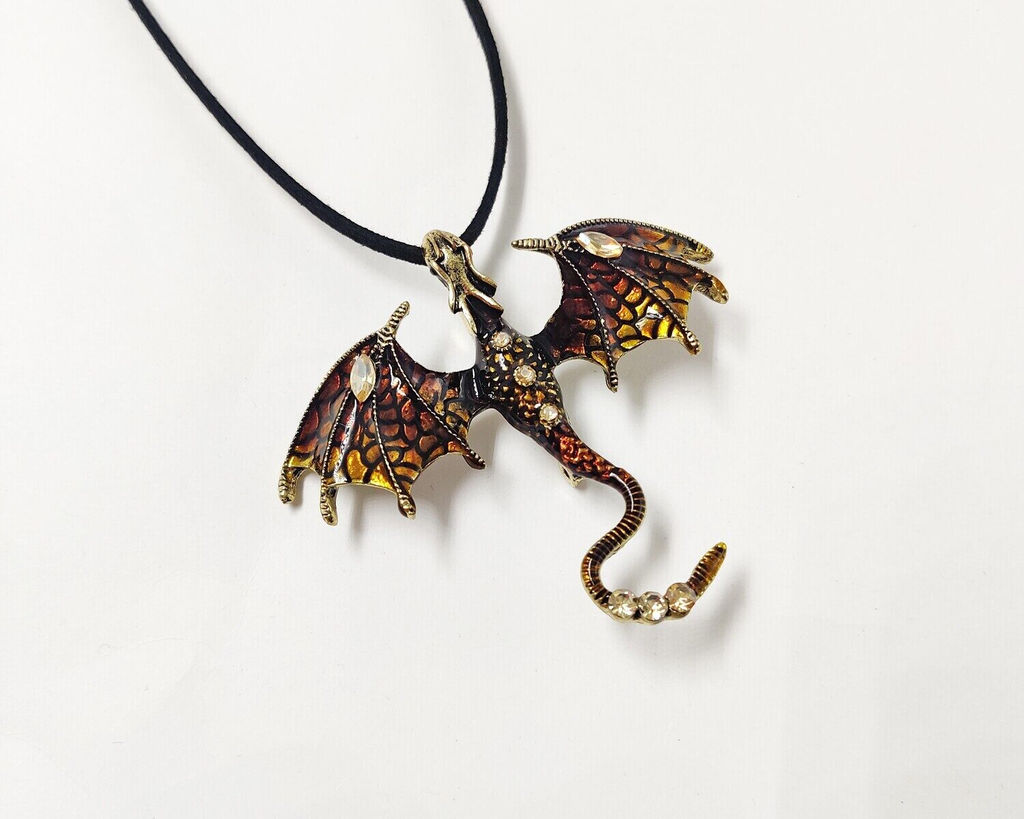 Брошь-кулон Летающий Дракон