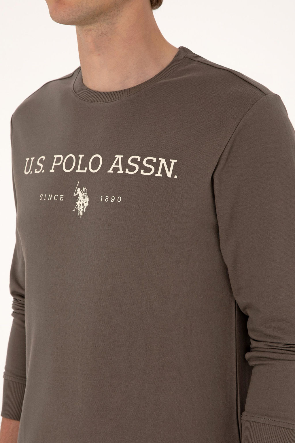 Erkek Vizon Basic Sweatshirt Sepette S_rpriz _ndirim - U.s. polo assn фото 7