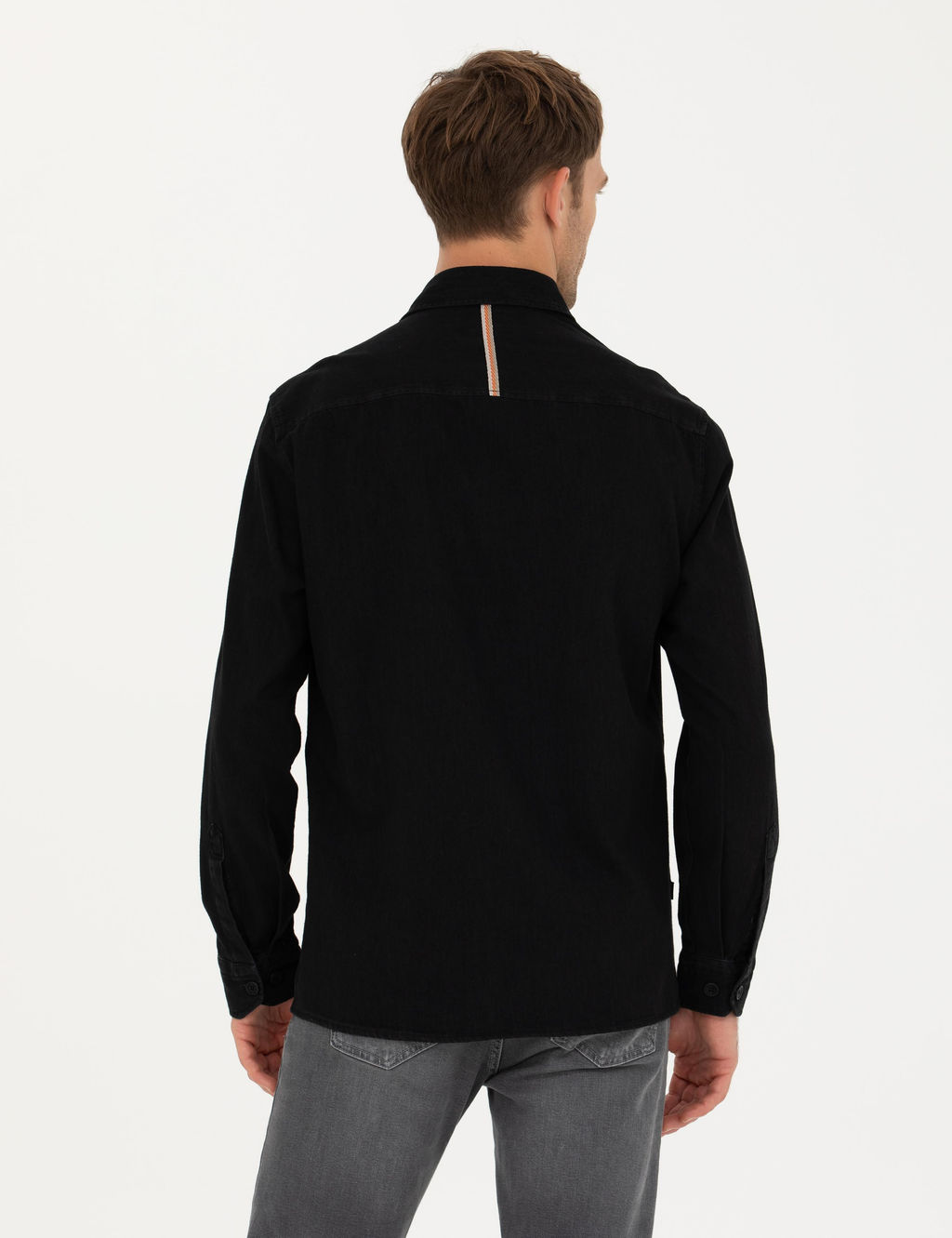 Siyah Regular Fit Uzun Kollu G_mlek