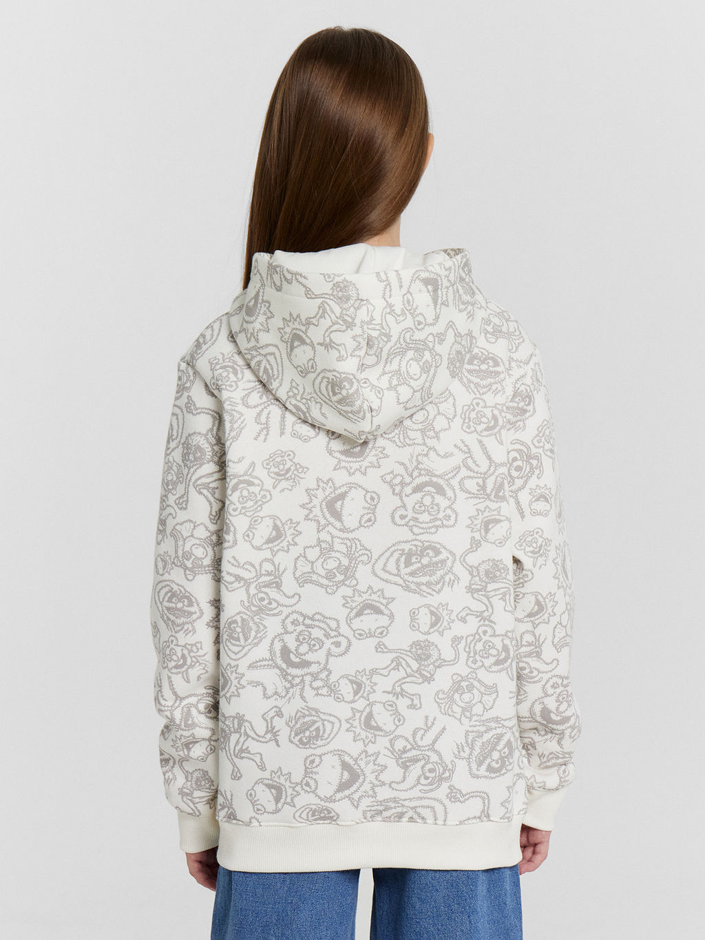 Худи для девочек кремовое с принтом - Mark formelle фото 4