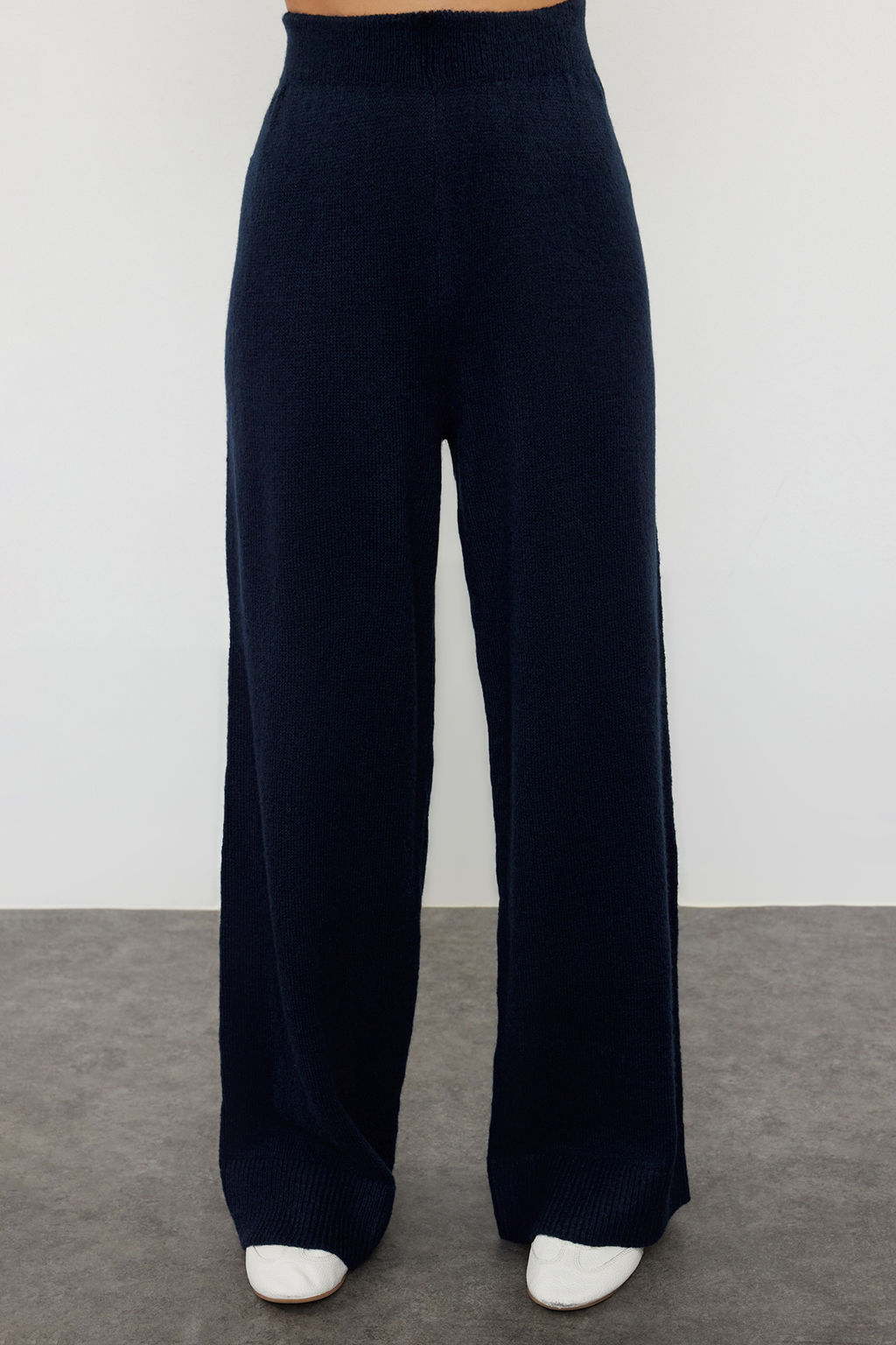 Petrol Crop Genis Kal?p Kruvaze Baglama Detayl? Triko Alt-Ust Tak?m TWOAW24AU00016 - Trendyolmilla фото 4