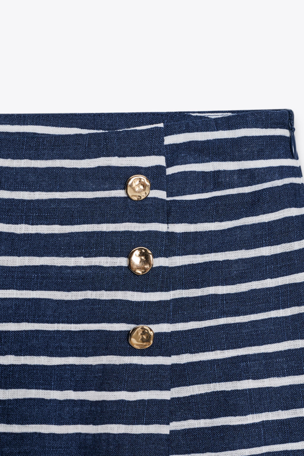 STRIPED LINEN BLEND BERMUDA SHORTS - Zara фото 10