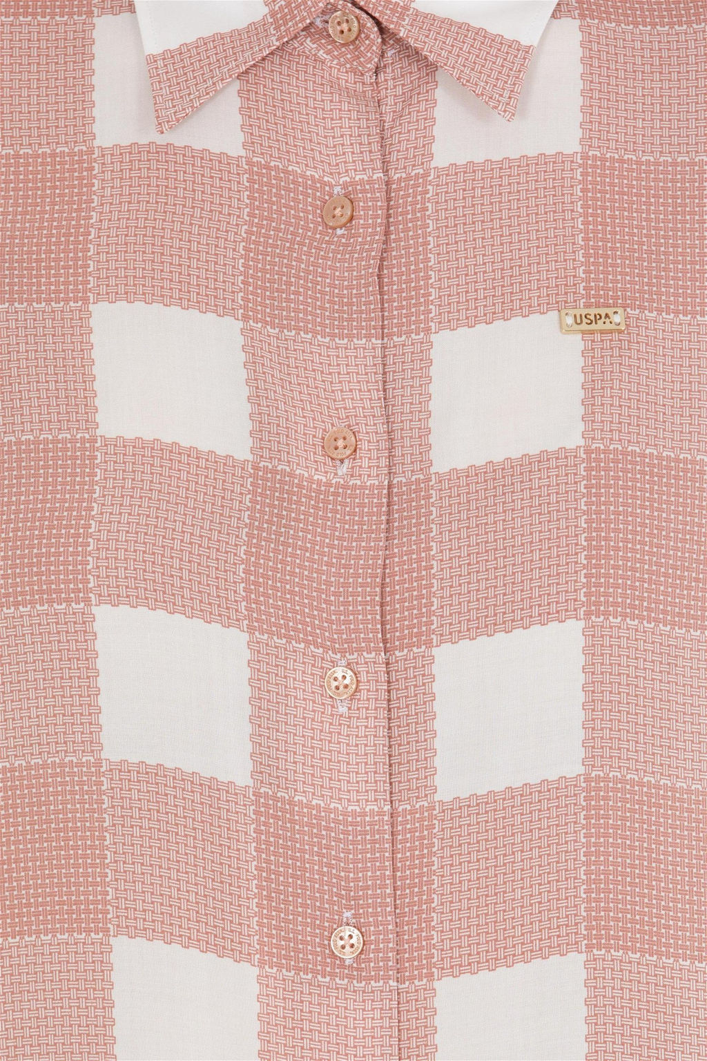 Женская пудровая рубашка с длинным рукавом Неожиданная скидка в корзине - U.s. polo assn фото 6