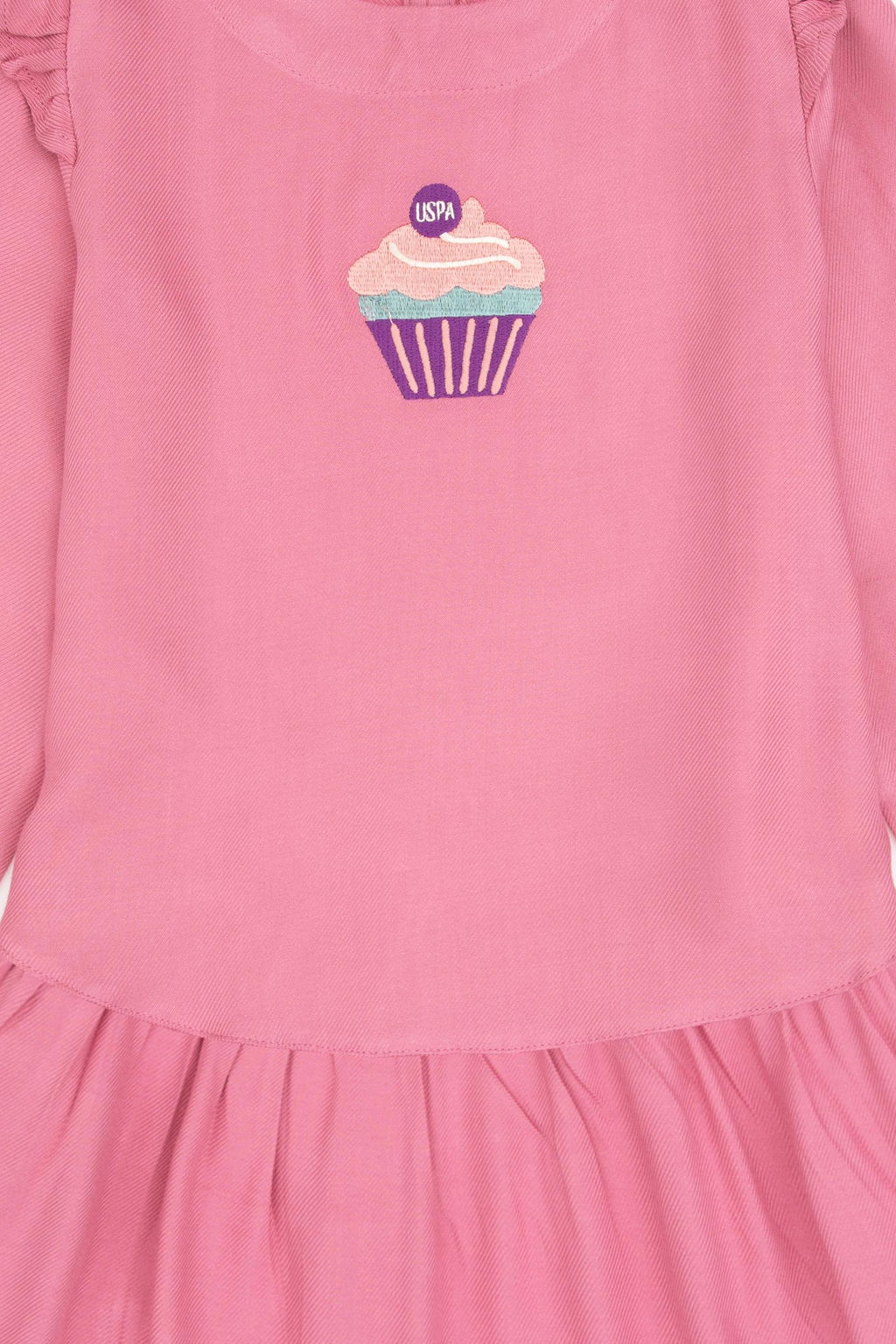 K_z _ocuk Pembe Dokuma Elbise - U.s. polo assn фото 3