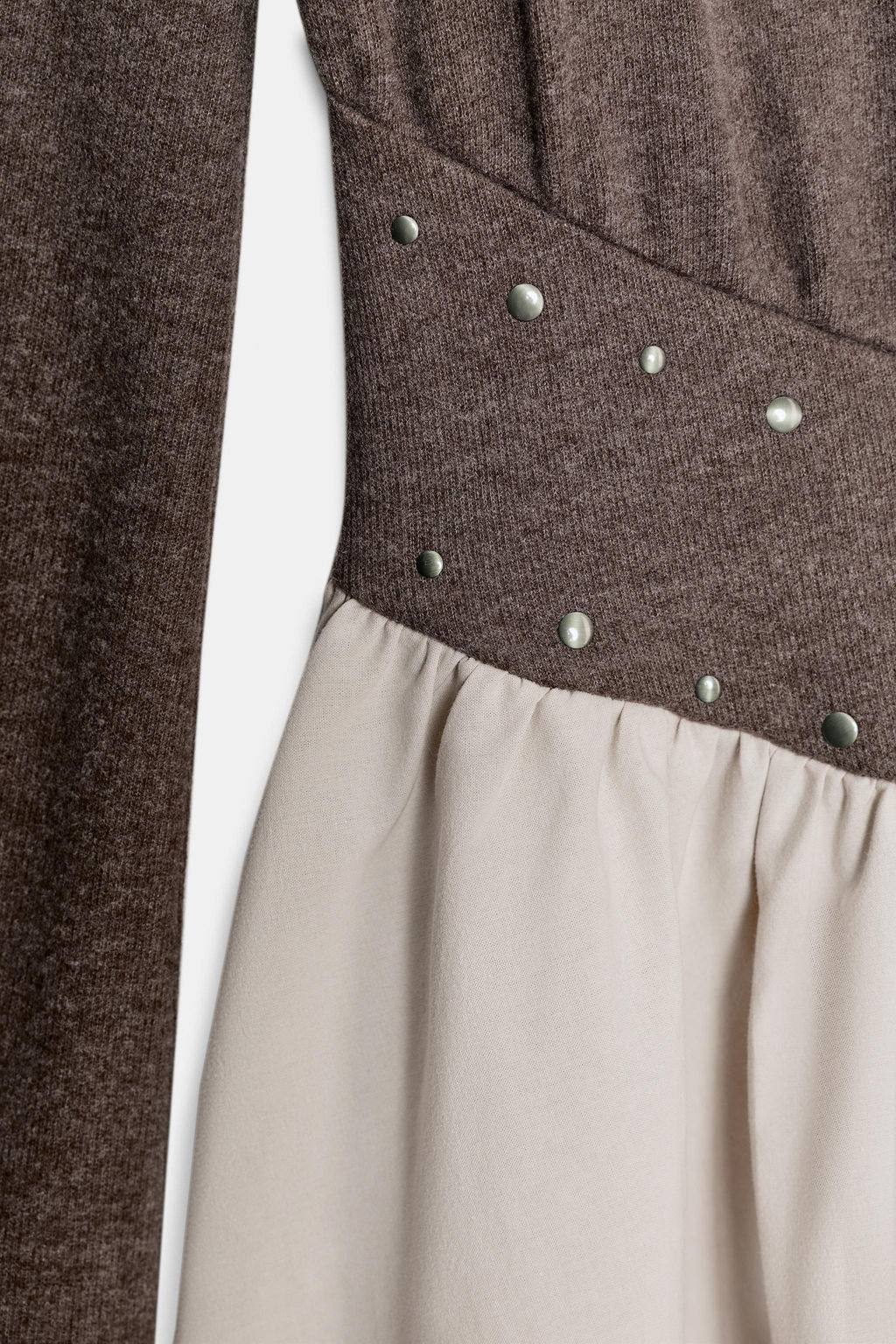 CONTRAST DRESS WITH STUDS - Zara фото 6