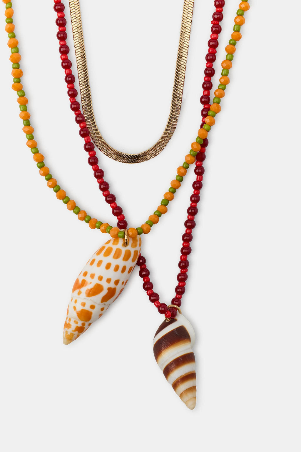 PACK 3 COLLARES ABALORIOS COCHAS / Multicolor - Zara фото 3